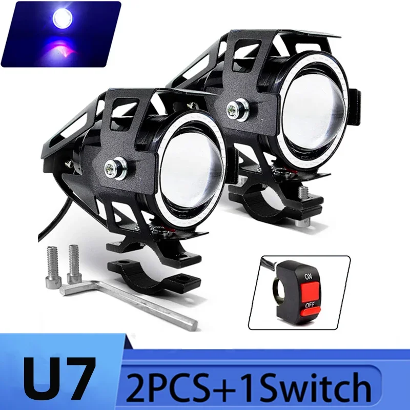 Universal Motorcycle Led Headlight Projector - U7 LED เสริม Bright รถจักรยานยนต์ Angel