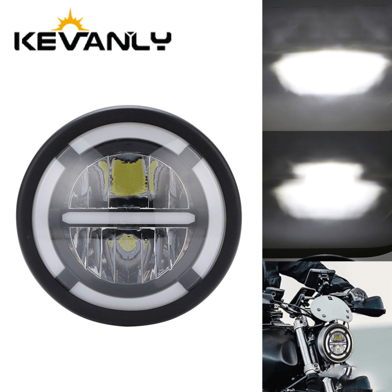 Universal Motorcycle Led Headlight Projector - ไฟหน้า LED สำหรับรถยนต์และรถจักรยานยนต์ ขนาด 7 นิ้ว