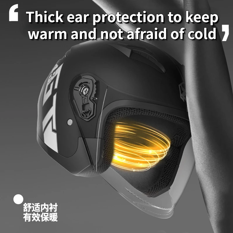 หมวกกันน็อคมอเตอร์ไซด์แบบเรโทร - Dual Visor Motorcycle Racing Helmet บทวิจารณ์และราคา