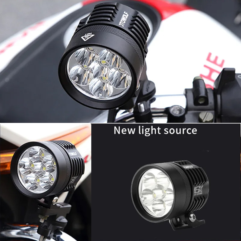 ไฟ LED สองสี ไฟแฟลช ไฟหน้ารถจั - Universal Motorcycle Led Headlight Projector บทวิจารณ์และราคา