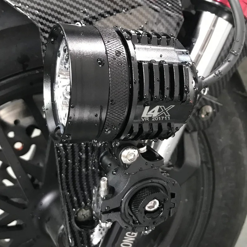 ไฟ LED สองสี ไฟแฟลช ไฟหน้ารถจั - Universal Motorcycle Led Headlight Projector บทวิจารณ์และราคา