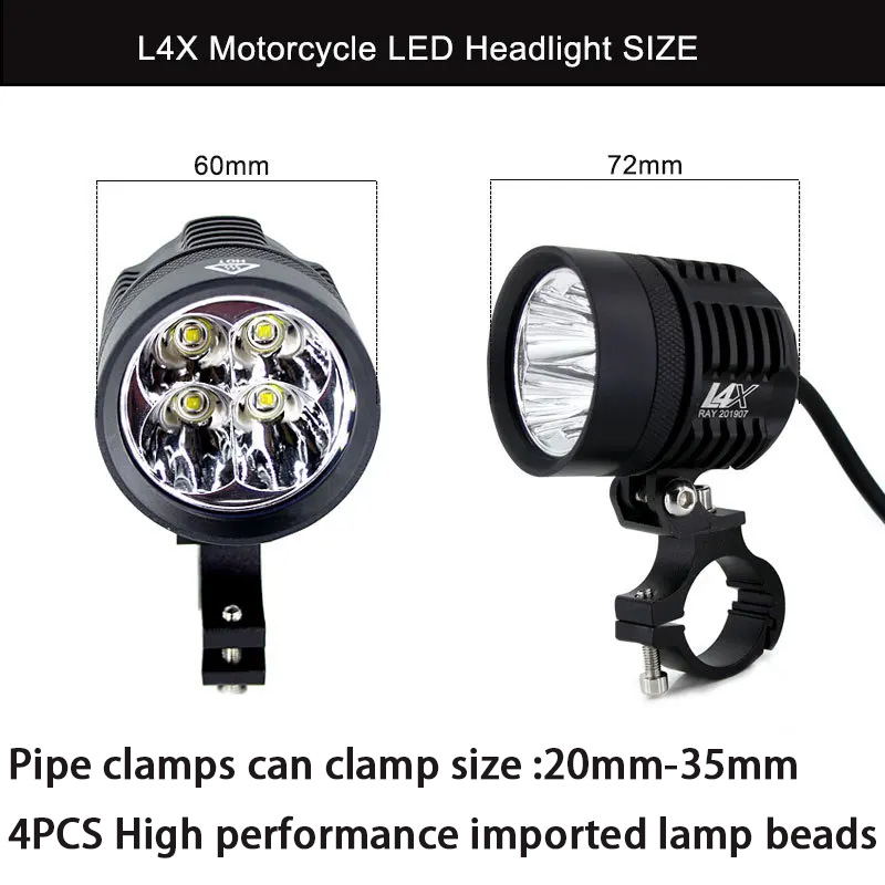 ไฟ LED สองสี ไฟแฟลช ไฟหน้ารถจั - Universal Motorcycle Led Headlight Projector บทวิจารณ์และราคา