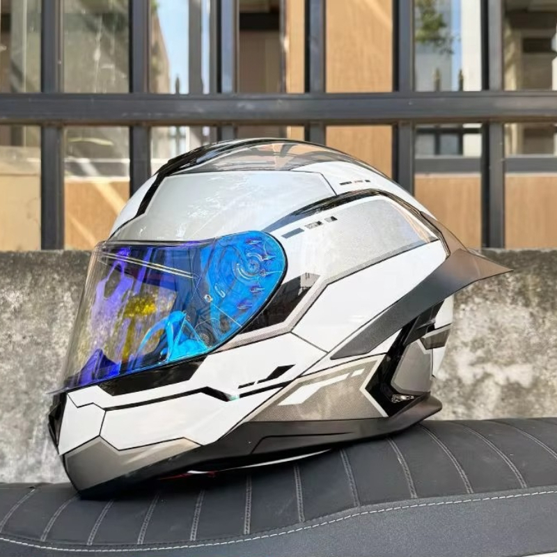 ORZ หมวกกันน็อคมอเตอร์ไซค์บลูท - Full Face Motorcycle Helmet With Bluetooth บทวิจารณ์และราคา