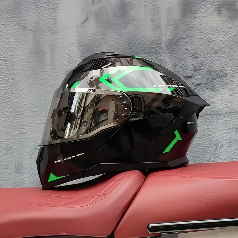 หมวกกันน็อคสำหรับขับมอเตอร์ไซค - Dual Visor Motorcycle Racing Helmet บทวิจารณ์และราคา
