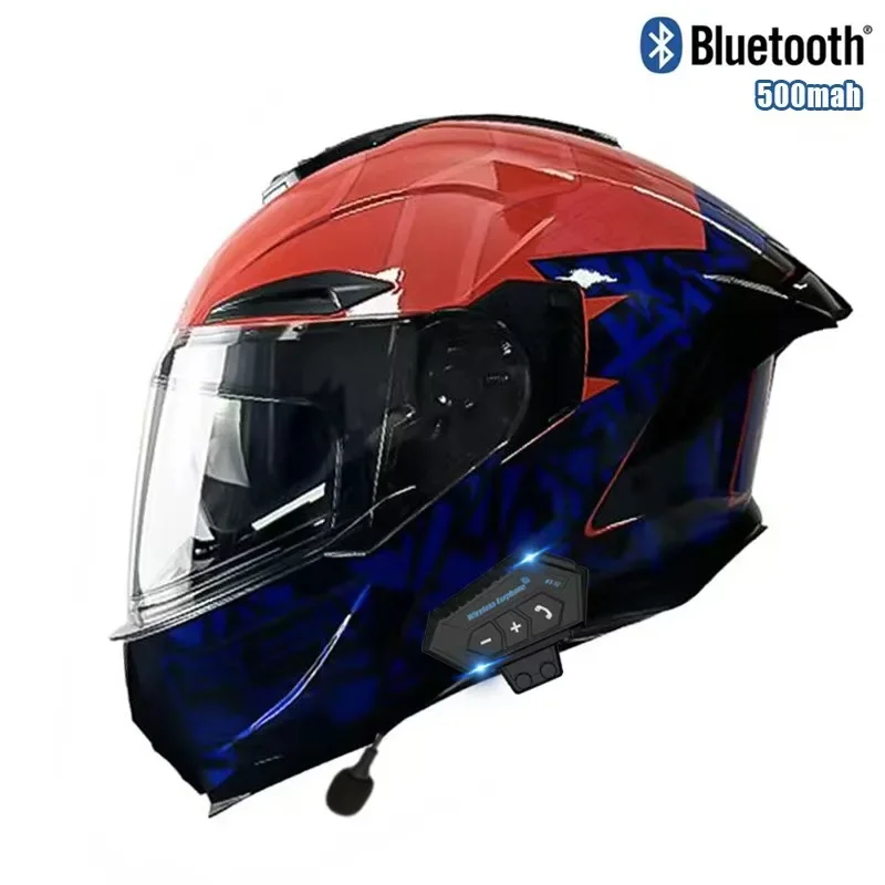 พลิกหมวกกันน็อครถจักรยานยนต์พร - Full Face Motorcycle Helmet With Bluetooth บทวิจารณ์และราคา