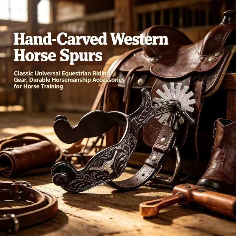 สเปอร์ม้าแบบตะวันตกที่แกะสลักด - Riding Gear บทวิจารณ์และราคา