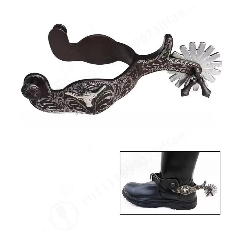 สเปอร์ม้าแบบตะวันตกที่แกะสลักด - Riding Gear บทวิจารณ์และราคา