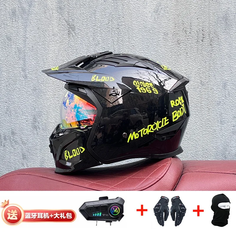 Orz หมวกกันน็อคบลูทูธปิดถนนรถจ - Full Face Motorcycle Helmet With Bluetooth บทวิจารณ์และราคา