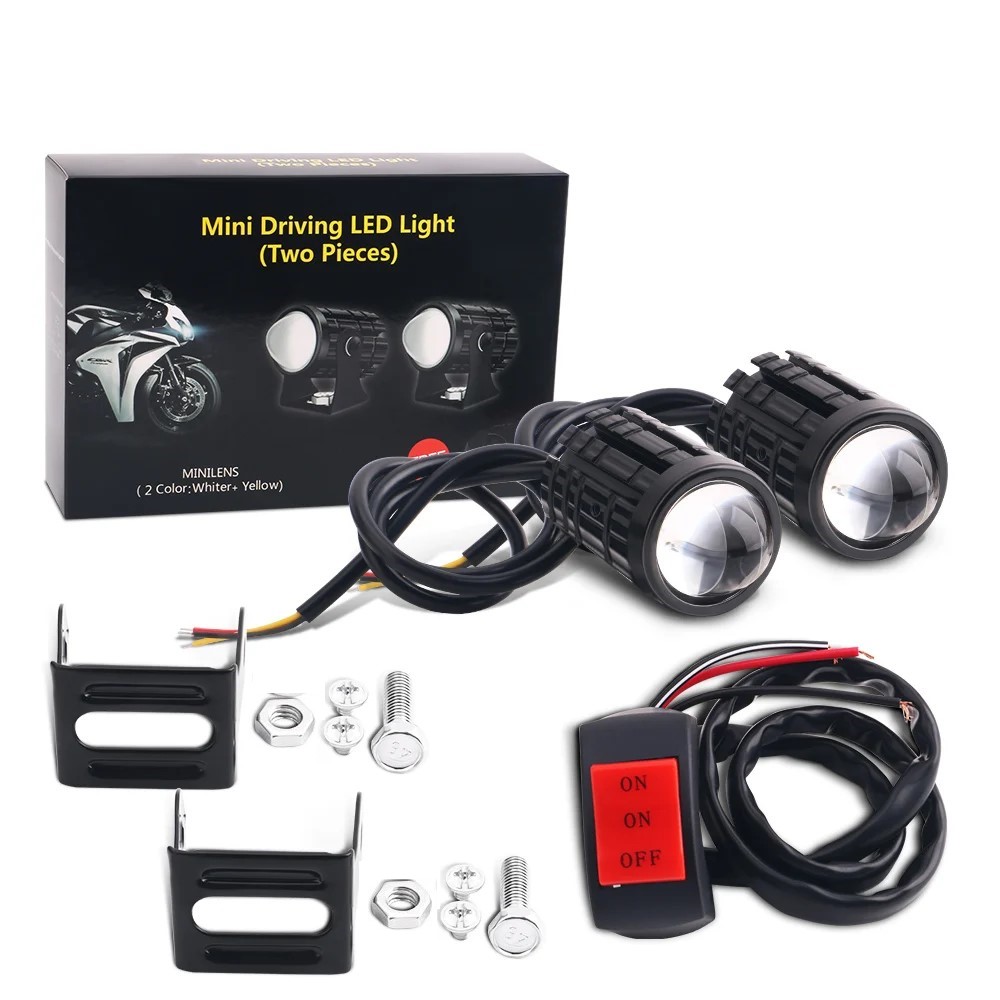 1/2PCS Universal รถจักรยานยนต์ - Universal Motorcycle Led Headlight Projector บทวิจารณ์และราคา