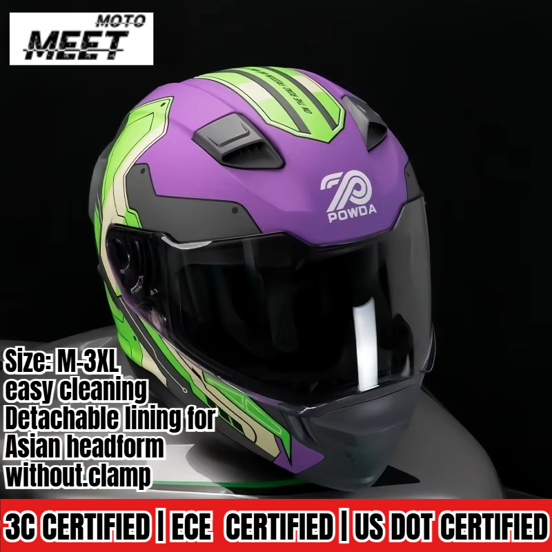 หมวกกันน็อคมอเตอร์ไซค์แบบเต็มห - Dual Visor Motorcycle Racing Helmet บทวิจารณ์และราคา
