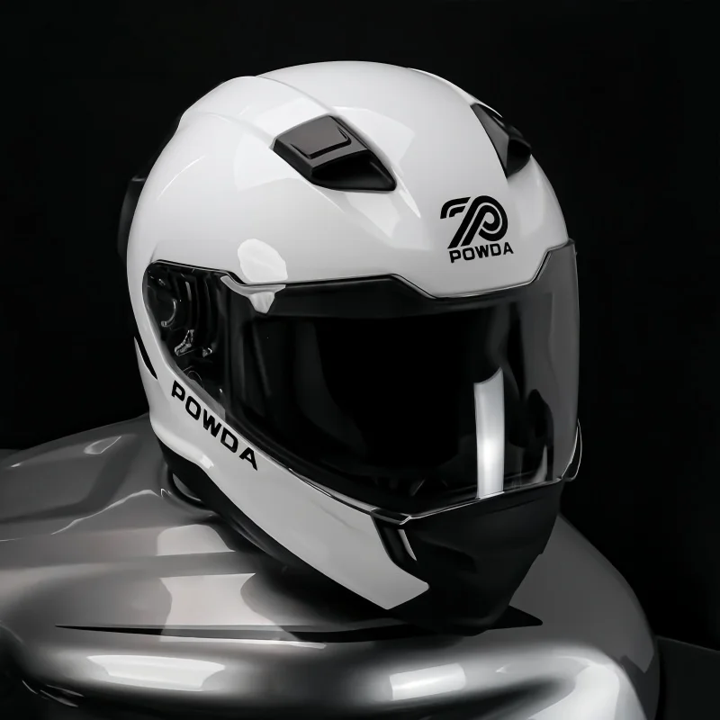 หมวกกันน็อคมอเตอร์ไซค์แบบเต็มห - Dual Visor Motorcycle Racing Helmet บทวิจารณ์และราคา