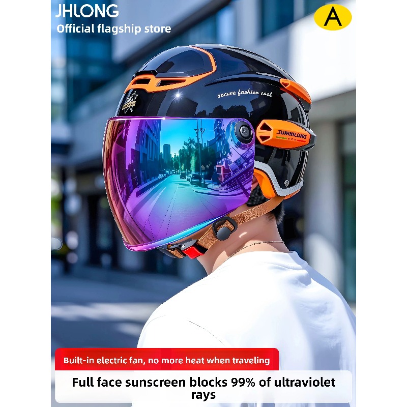 หมวกกันน็อคมอเตอร์ไซค์วินเทจแบ - Dual Visor Motorcycle Racing Helmet บทวิจารณ์และราคา