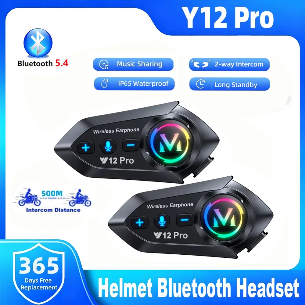 Y12 โปรหมวกกันน็อคมอเตอร์ไซค์บ - Full Face Motorcycle Helmet With Bluetooth บทวิจารณ์และราคา