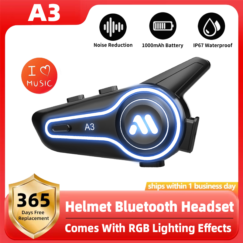 ชุดหูฟังบลูทูธสำหรับหมวกกันน็อ - Full Face Motorcycle Helmet With Bluetooth บทวิจารณ์และราคา