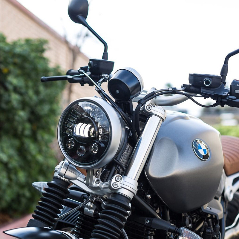 ไฟหน้าโปรเจคเตอร์ LED ทรงกลมแบ - Universal Motorcycle Led Headlight Projector บทวิจารณ์และราคา