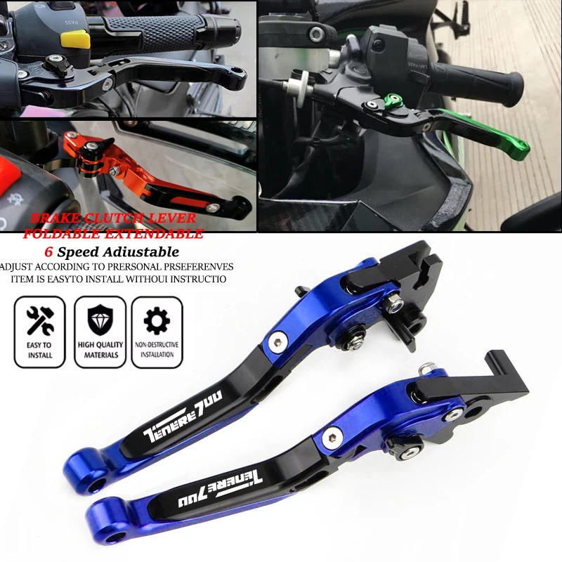 เหมาะสำหรับ Tenere 700/World R - Cnc Aluminum Adjustable Brake Clutch Levers บทวิจารณ์และราคา