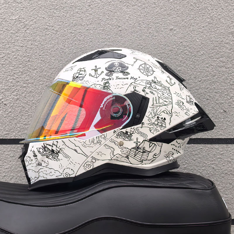 หมวกกันน็อคมอเตอร์ไซค์แบบเต็มห - Modular Flip Up Motorcycle Helmet Dot Approved บทวิจารณ์และราคา