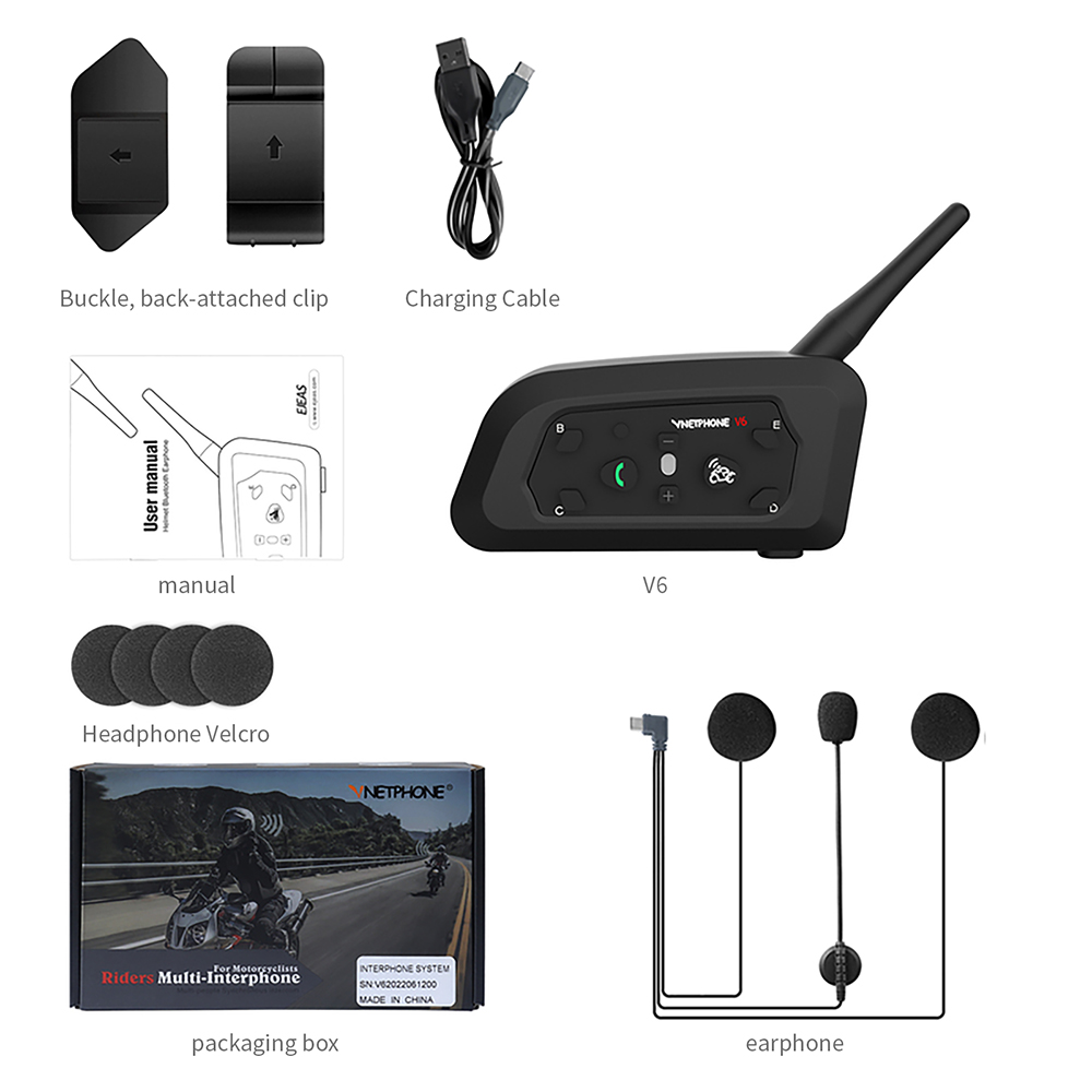 NewEJEAS V6 Pro ชุดอินเตอร์คอม - Motorcycle Helmets บทวิจารณ์และราคา