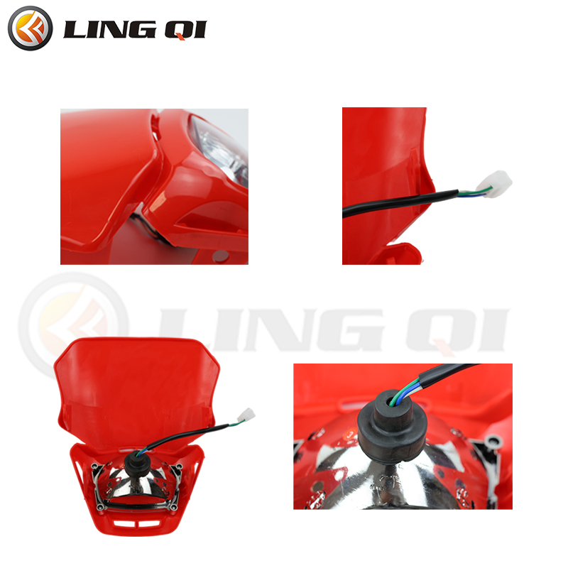 LINGQI 12V 35W LED ไฟหน้าพลาสต - Universal Motorcycle Led Headlight Projector บทวิจารณ์และราคา