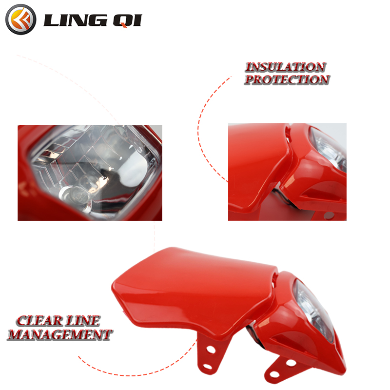 LINGQI 12V 35W LED ไฟหน้าพลาสต - Universal Motorcycle Led Headlight Projector บทวิจารณ์และราคา